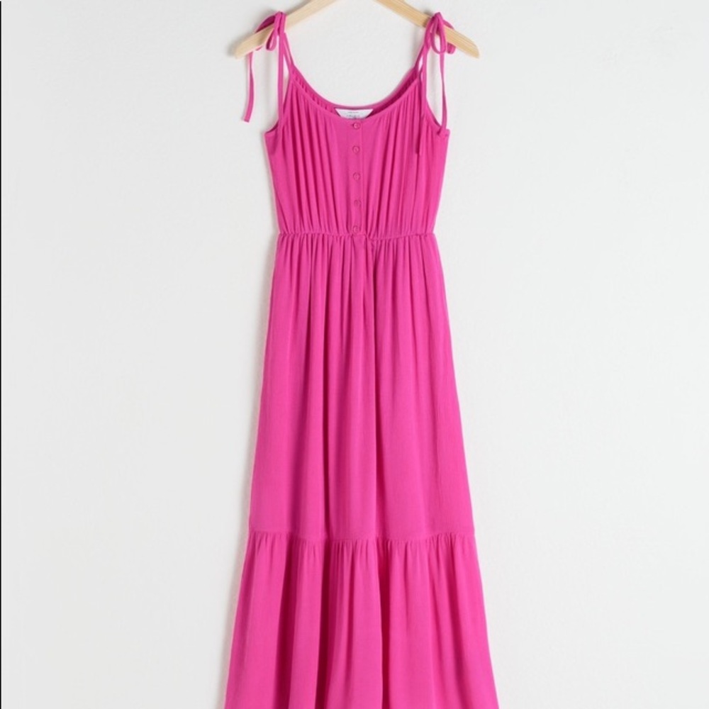 & Other Stories Pink Maxi Dress